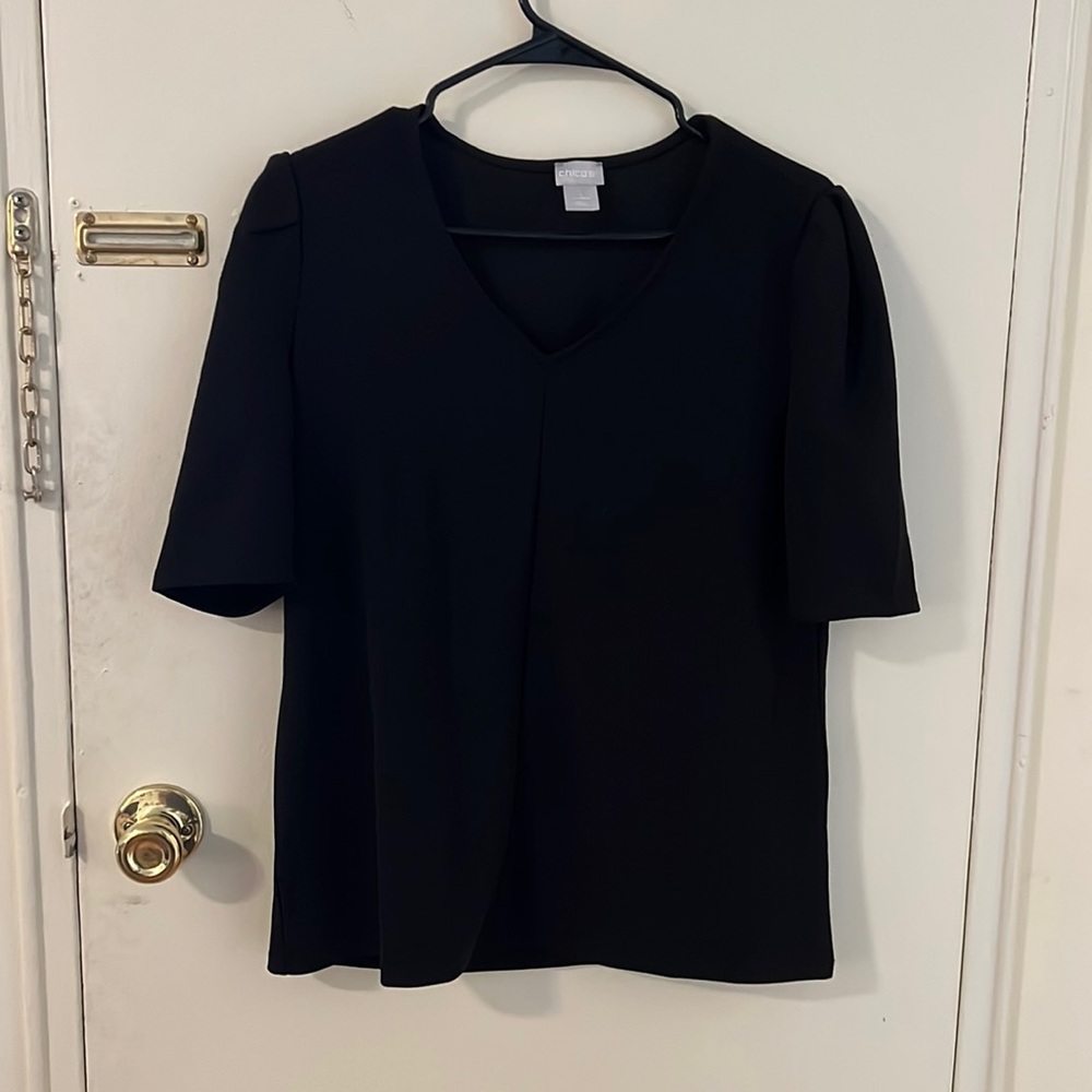 Chico’s Large Black Blouse
